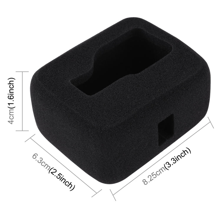 PULUZ for GoPro HERO8 Black Foam Windshield Housing Case(Black) - Silicone Cases by PULUZ | Online Shopping UK | buy2fix