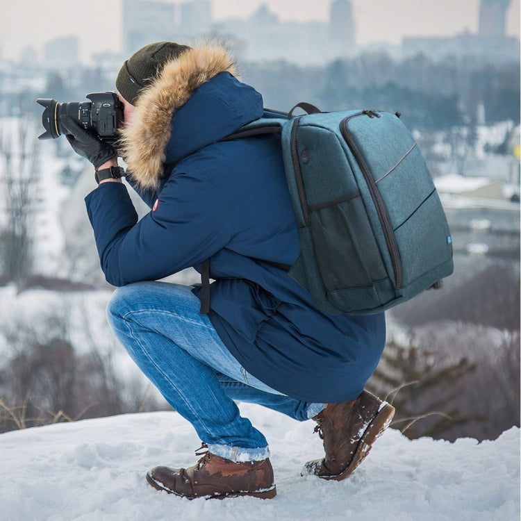 PULUZ Outdoor Portable Waterproof Scratch-proof Dual Shoulders Backpack Handheld PTZ Stabilizer Camera Bag with Rain Cover for Digital Camera, DJI Ronin-SC / Ronin-S (Blue) - Backpack by PULUZ | Online Shopping UK | buy2fix