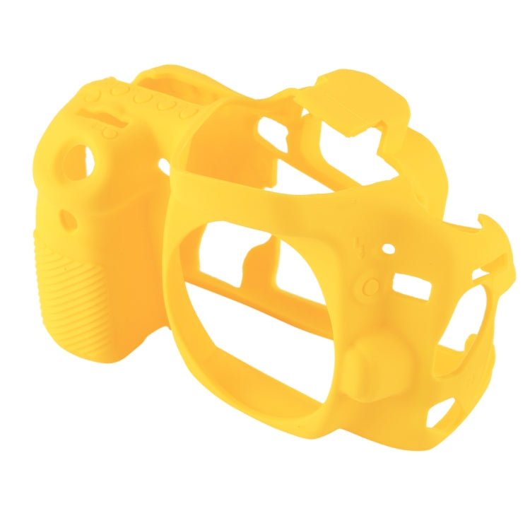 PULUZ Soft Silicone Protective Case for Canon EOS 80D(Yellow) - Camera Accessories by PULUZ | Online Shopping UK | buy2fix