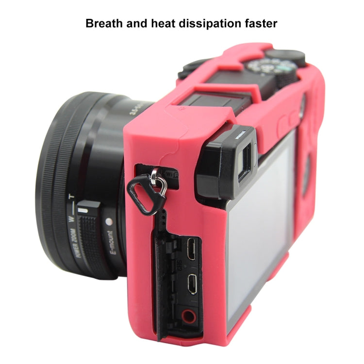 PULUZ Soft Silicone Protective Case for Sony ILCE-6300 / A6400(Rose Red) - Protective Case by PULUZ | Online Shopping UK | buy2fix