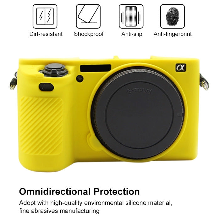 PULUZ Soft Silicone Protective Case for Sony ILCE-6500(Yellow) - Protective Case by PULUZ | Online Shopping UK | buy2fix