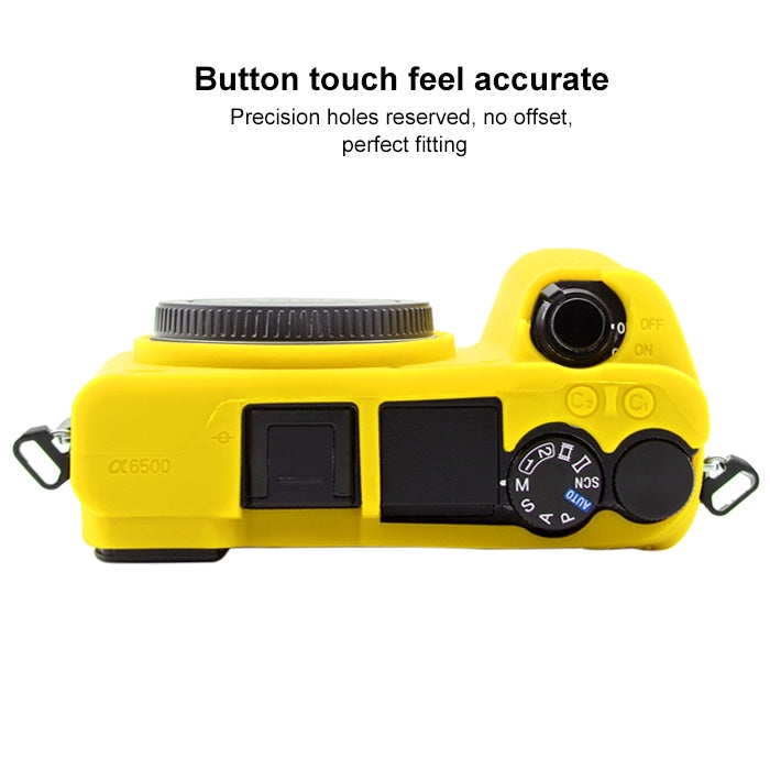 PULUZ Soft Silicone Protective Case for Sony ILCE-6500(Yellow) - Protective Case by PULUZ | Online Shopping UK | buy2fix