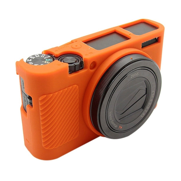 PULUZ Soft Silicone Protective Case for Sony RX100 III / IV / V(Orange) - Camera Accessories by PULUZ | Online Shopping UK | buy2fix