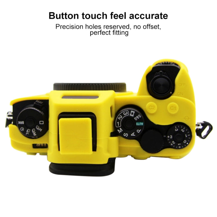 PULUZ Soft Silicone Protective Case for Sony ILCE-9M2/ Alpha 9 II / A92(Yellow) - Camera Accessories by PULUZ | Online Shopping UK | buy2fix