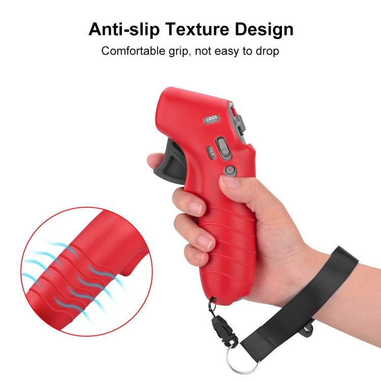 For DJI RC Motion 2 / DJI Avata / FPV Rocker PULUZ Silicone Protective Case with Neck Strap(Red) - DJI & GoPro Accessories by PULUZ | Online Shopping UK | buy2fix