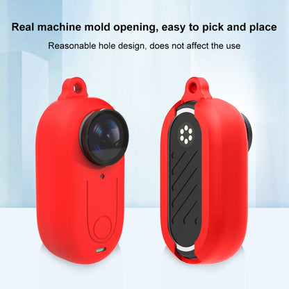 For Insta360 GO 3 PULUZ Camera Silicone Case with Lens  Cover (Red) - Case & Bags by PULUZ | Online Shopping UK | buy2fix