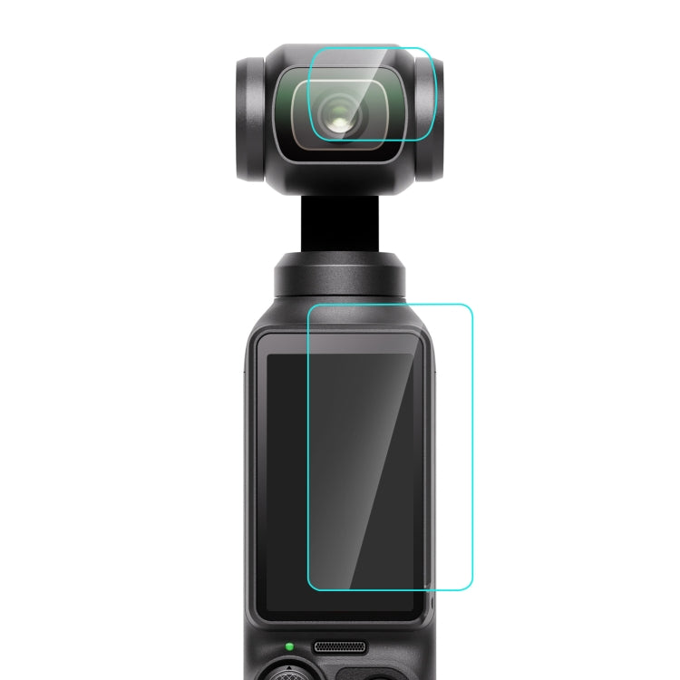 For DJI OSMO Pocket 3 PULUZ 9H 2.5D HD Tempered Glass Lens Protector + Screen Film (Transparent) - Protective Film & Stickers by PULUZ | Online Shopping UK | buy2fix