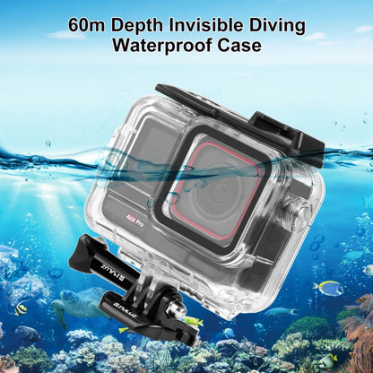 For Insta360 Ace Pro PULUZ 60m Underwater Waterproof Housing Case with Base Adapter & Screw (Transparent) - Case & Bags by PULUZ | Online Shopping UK | buy2fix