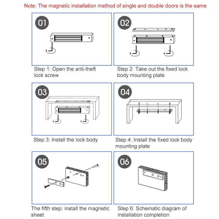 YH-280 Single Door Magnetic Lock With LED (600Lbs) - Security by buy2fix | Online Shopping UK | buy2fix