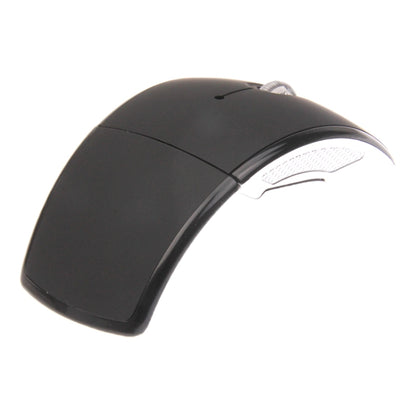 Wireless 2.4GHz 800-1200-1600dpi Snap-in Transceiver Folding Wireless Optical Mouse / Mice(Black) - Wireless Mice by buy2fix | Online Shopping UK | buy2fix