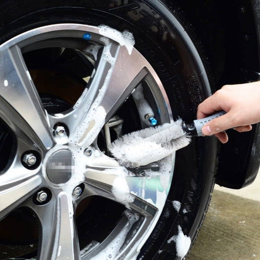 KANEED Car Wheel Tire Rim Scrub Brush Hub Clean Wash Brush Car Truck Motorcycle Bike Washing Cleaning Tool - Car washing supplies by KANEED | Online Shopping UK | buy2fix