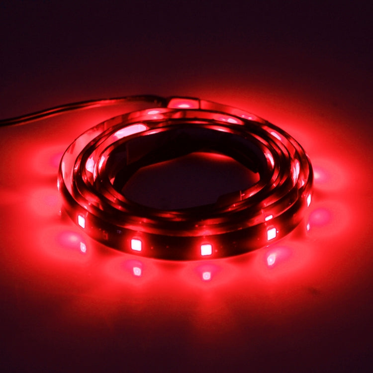 10 PCS 30cm 15 LED Waterproof Flexible Car Strip Light, DC 12V(Red Light) - In Car by buy2fix | Online Shopping UK | buy2fix