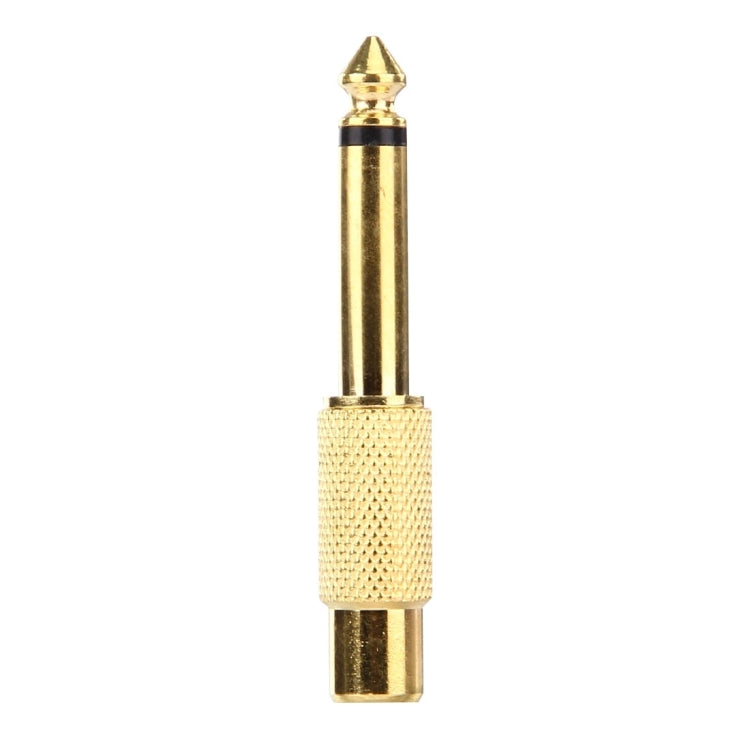 Gold Plated 6.35mm Memo Male to RCA Headphone Jack Adapter - Audio Adapter by buy2fix | Online Shopping UK | buy2fix