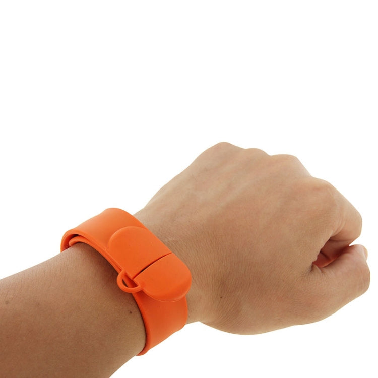 Silicone Bracelet USB Flash Disk with 4GB Memory(Orange) - USB Flash Drives by buy2fix | Online Shopping UK | buy2fix