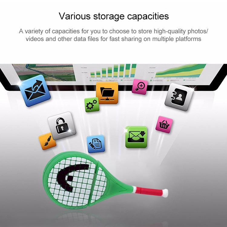 Tennis Racket Shape USB Flash Disk (4 GB) - USB Flash Drives by buy2fix | Online Shopping UK | buy2fix