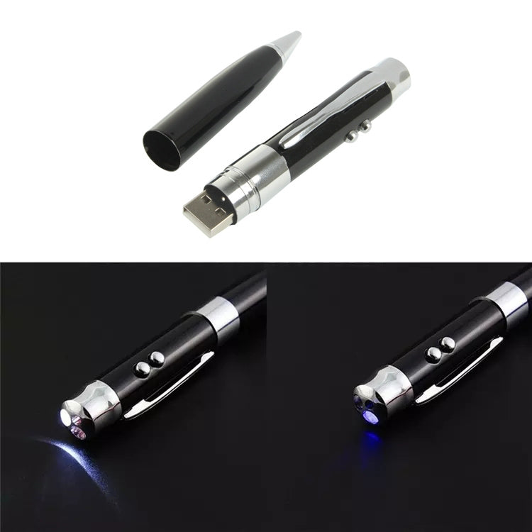 3 in 1 Laser Pen Style USB Flash Disk, Silver (16GB)(Silver) - Computer & Networking by buy2fix | Online Shopping UK | buy2fix