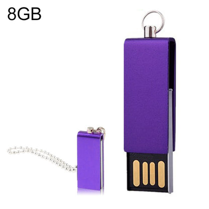 Mini Rotatable USB Flash Disk (8GB), Purple -  by buy2fix | Online Shopping UK | buy2fix