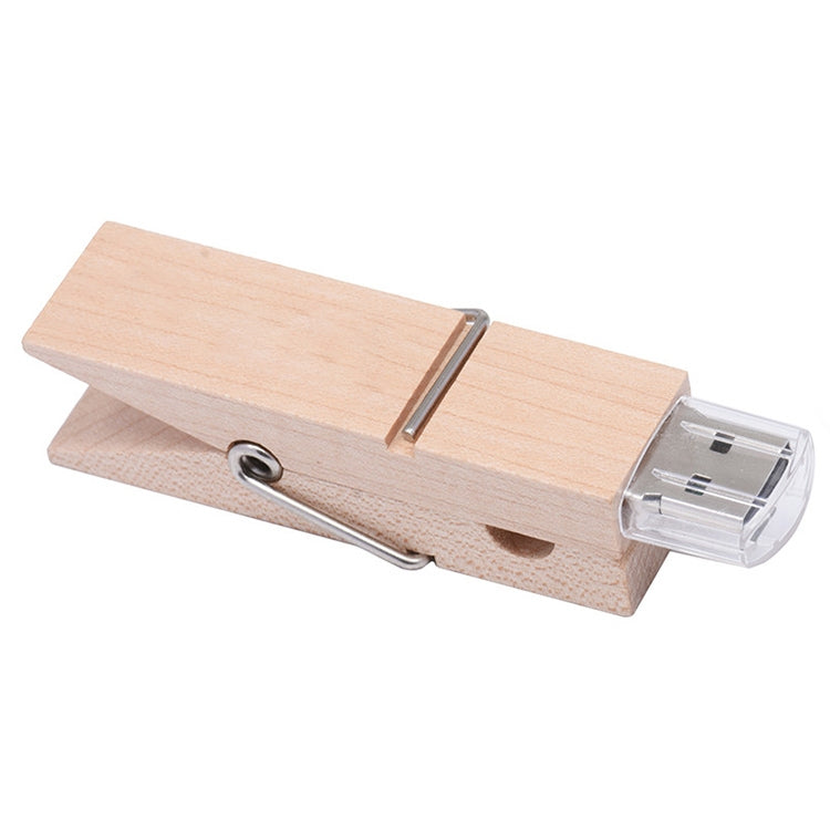 4 GB Wood Clip Style USB Flash Disk - USB Flash Drives by buy2fix | Online Shopping UK | buy2fix