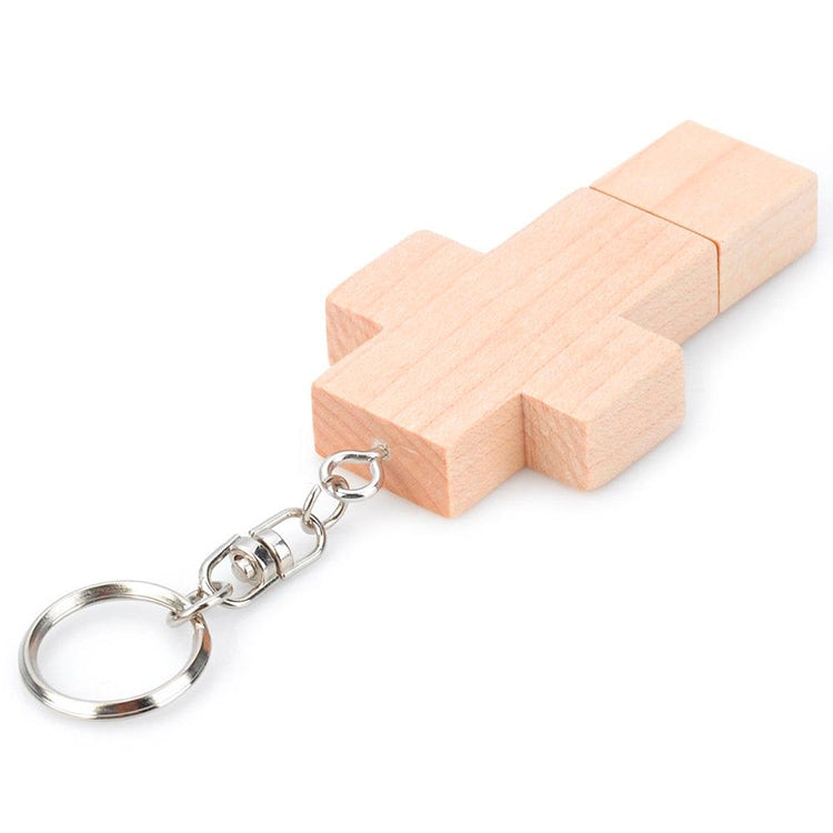 4 GB Wood Cross Style USB Flash Disk - USB Flash Drives by buy2fix | Online Shopping UK | buy2fix