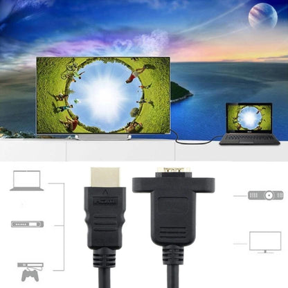 30cm HDMI (Type-A) Male to HDMI (Type-A) Female Adapter Cable with 2 Screw Holes -  by buy2fix | Online Shopping UK | buy2fix