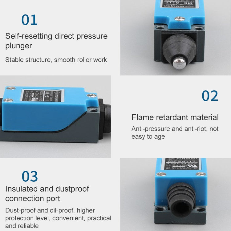 ME-8111 Self-reset Pin Plunger Type AC Mini Limit Switch(Blue) - Coating Thickness Gauge by buy2fix | Online Shopping UK | buy2fix