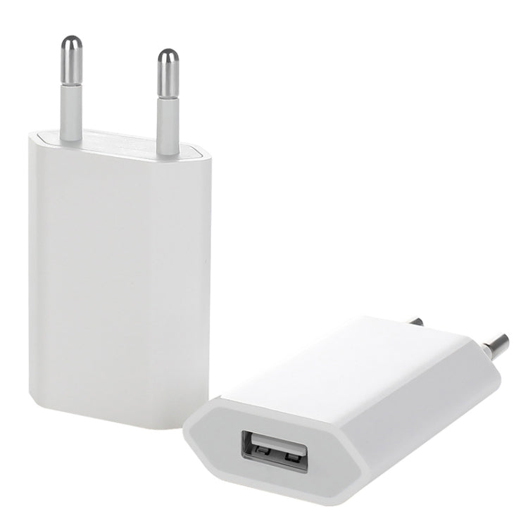5V / 1A (EU Plug) USB Charger Adapter For  iPhone, Galaxy, Huawei, Xiaomi, LG, HTC and Other Smart Phones, Rechargeable Devices(White) - Apple Accessories by buy2fix | Online Shopping UK | buy2fix