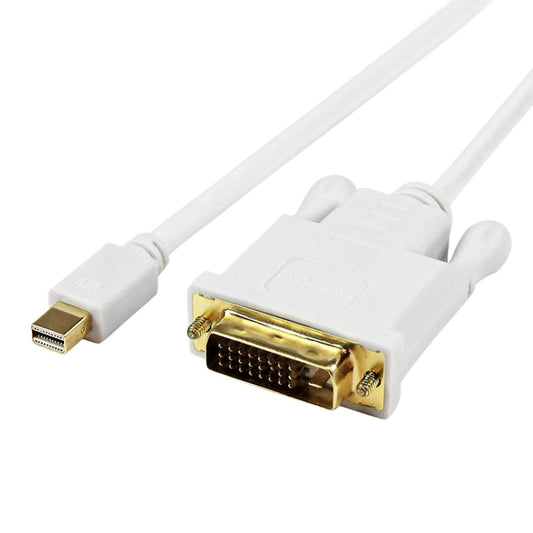 Mini DisplayPort to DVI 24+1 Male Cable Convertor adapter, Cable Length: 1.8M(White) -  by buy2fix | Online Shopping UK | buy2fix