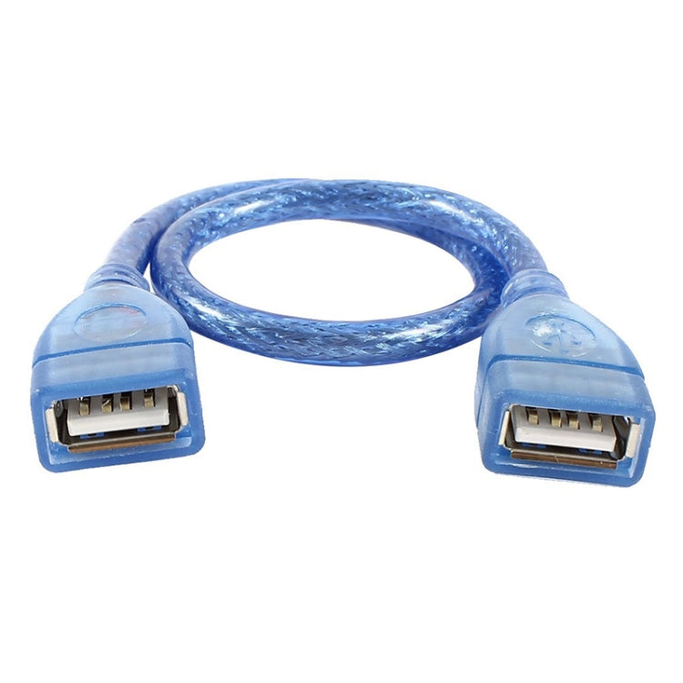 USB 2.0 Type A Female to Female AF/AF Cable, Length: 30cm(Blue) - USB Cable by buy2fix | Online Shopping UK | buy2fix