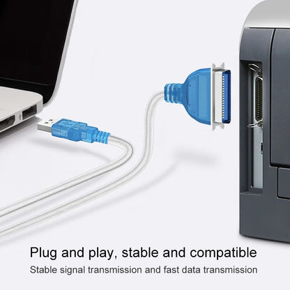 USB 2.0 to IEEE1284 Print Cable, Length: 1.5m - RS485 / RS232 Series by buy2fix | Online Shopping UK | buy2fix