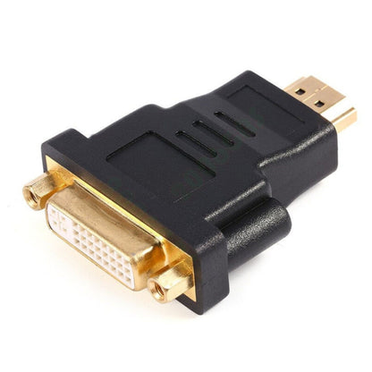 Gold Plated HDMI 19 Pin Male to DVI Female Adapter(Black) - Adapter by buy2fix | Online Shopping UK | buy2fix