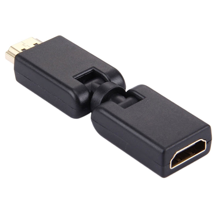 HDMI 19 Pin Male to Female 360 Degree SWIVEL Adaptor (Gold Plated)(Black) - Adapter by buy2fix | Online Shopping UK | buy2fix