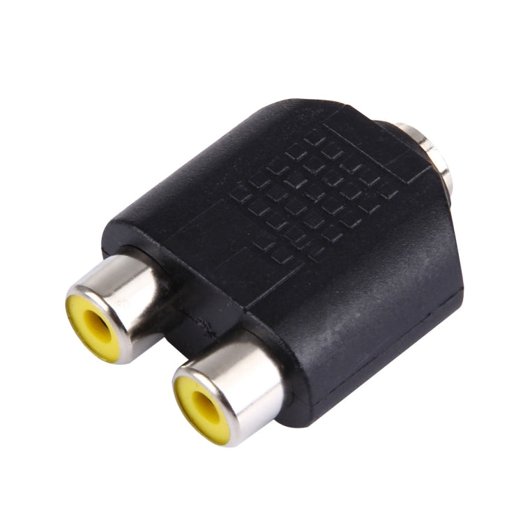 3.5mm Female to 2 RCA Female Adapter(Black) - RCA Adapter by buy2fix | Online Shopping UK | buy2fix