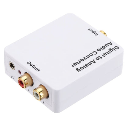 Digital to Analog Audio Converter / Mini Audio Decoder, Size: 72 x 55 x 20mm(White) - RCA Adapter by buy2fix | Online Shopping UK | buy2fix