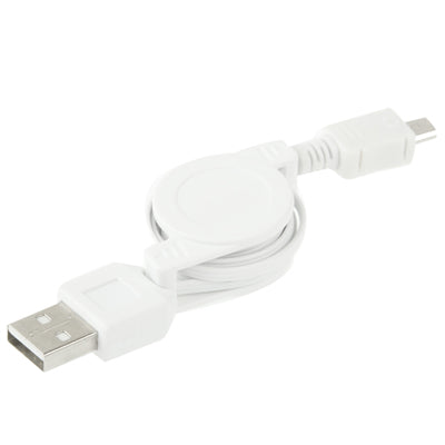 USB 2.0 to Micro USB Retractable Data Cable, Length: 10cm (Can be Extended to 75cm)(White) - Micro USB Cable by buy2fix | Online Shopping UK | buy2fix