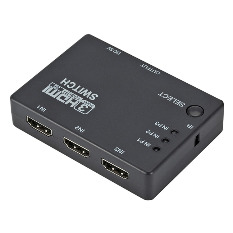 Full HD 1080P 3D HDMI 3x1 Switch with IR Remote Control - Switch by buy2fix | Online Shopping UK | buy2fix