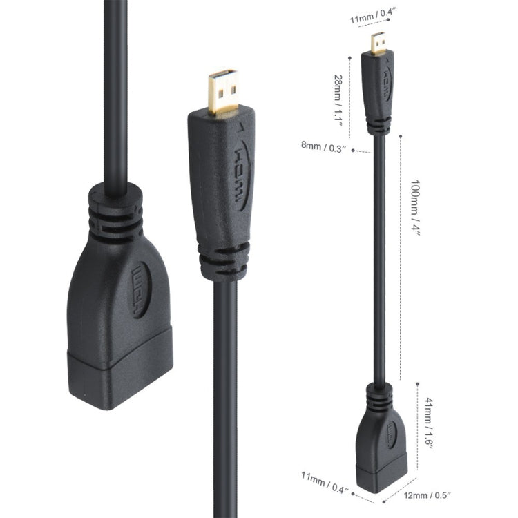 17cm Micro HDMI Male to HDMI Female Adapter Cable - Computer & Networking by buy2fix | Online Shopping UK | buy2fix