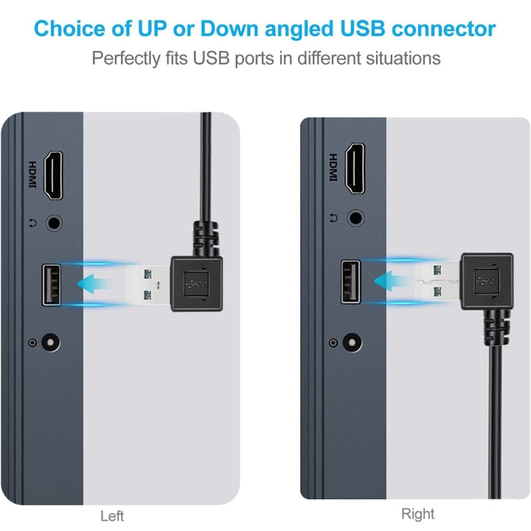 26cm 90 Degree Right Angle  USB 3.0 to 90 Degree Right Angle Micro 3.0 Data Cable for Galaxy Note III / N9000 - Micro USB Cable by buy2fix | Online Shopping UK | buy2fix