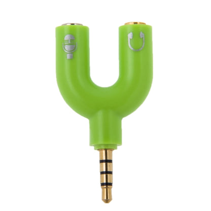 3.5mm Stereo Male to 3.5mm Headphone & Mic Female Splitter Adapter(Green) - Computer & Networking by buy2fix | Online Shopping UK | buy2fix