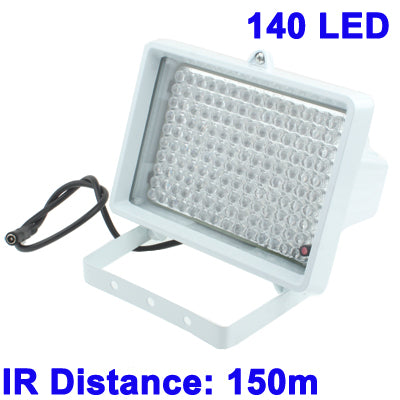 140 LED Auxiliary Light for CCD Camera, IR Distance: 150m (ZT-140LF) , Size: 11x17x12.5cm(White) - Security by buy2fix | Online Shopping UK | buy2fix