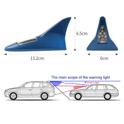 Solar Shark Fin High-positioned Alarm Light(Blue) - In Car by buy2fix | Online Shopping UK | buy2fix