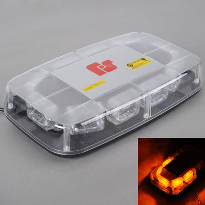 30W Warning Mini Light Bar Strobe Light with 10pcs 3-LED Bars, Yellow Light - In Car by buy2fix | Online Shopping UK | buy2fix