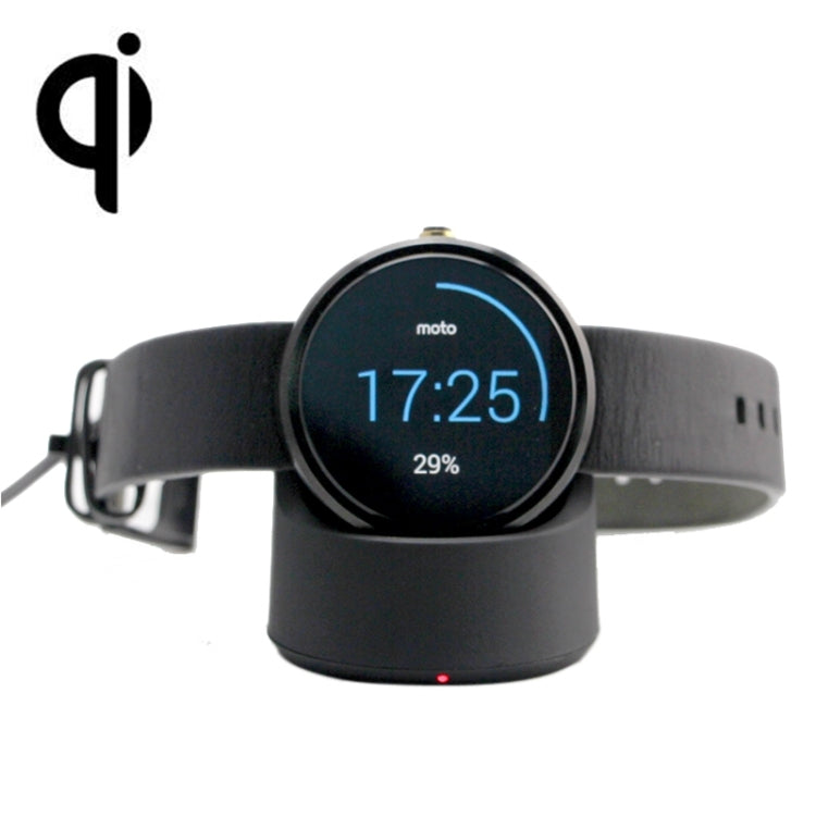 Qi Standard Wireless Charger for Motorola Moto 360 Smart Watch(Black) - Charger by buy2fix | Online Shopping UK | buy2fix