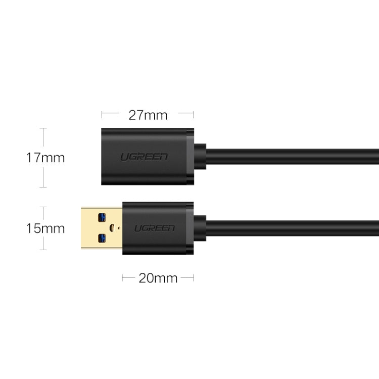 Ugreen 3m USB 3.0 Male to Female Data Sync Super Speed Transmission Extension Cord Cable -  by UGREEN | Online Shopping UK | buy2fix