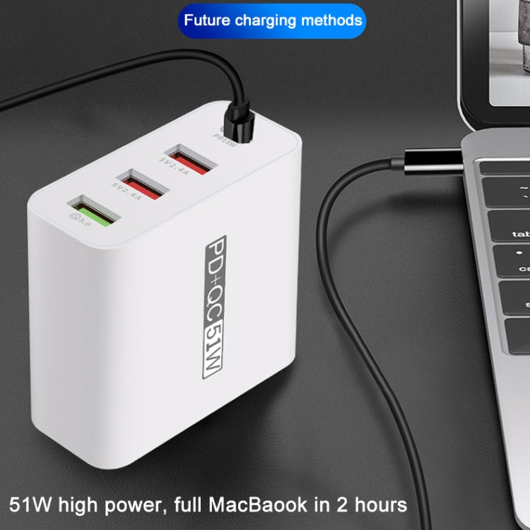 WLX-A6 4 Ports Quick Charging USB Travel Charger Power Adapter, AU Plug - USB Charger by buy2fix | Online Shopping UK | buy2fix