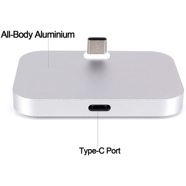 USB-C / Type-C Aluminum Alloy Desktop Station Dock Charger(Pink) - Dock Charger by buy2fix | Online Shopping UK | buy2fix