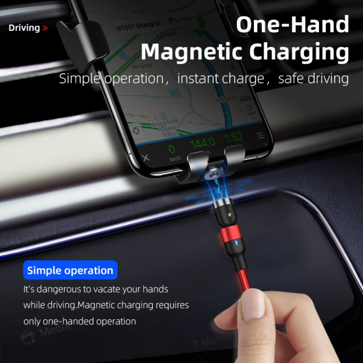 2m 2A Output USB to Micro USB Nylon Braided Rotate Magnetic Charging Cable(Black) - Mobile Accessories by buy2fix | Online Shopping UK | buy2fix