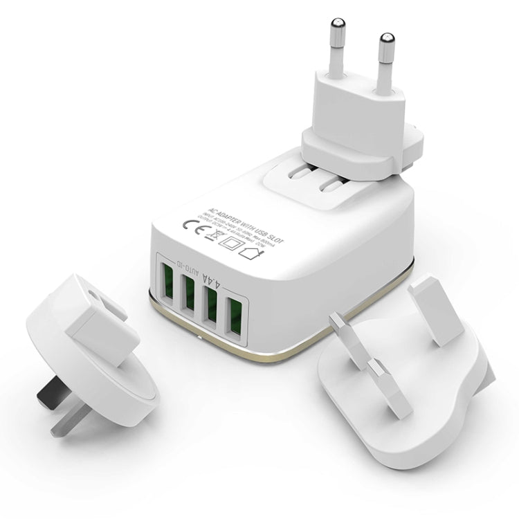 LDNIO A4404 4.4A 4 x USB Ports Smart Travel Charger, UK Plug - Mobile Accessories by LDNIO | Online Shopping UK | buy2fix