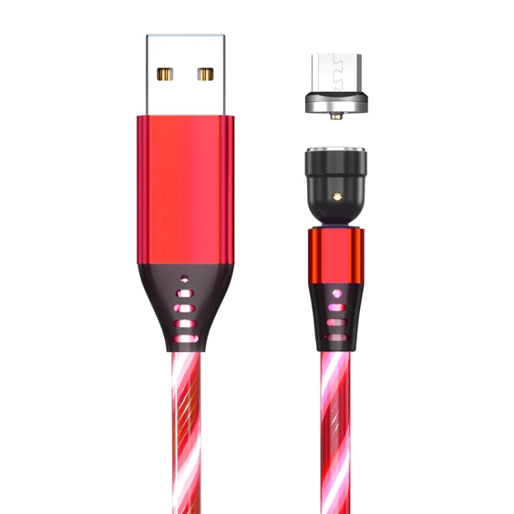 2.4A USB to Micro USB 540 Degree Bendable Streamer Magnetic Data Cable, Cable Length: 1m (Red) - Mobile Accessories by buy2fix | Online Shopping UK | buy2fix