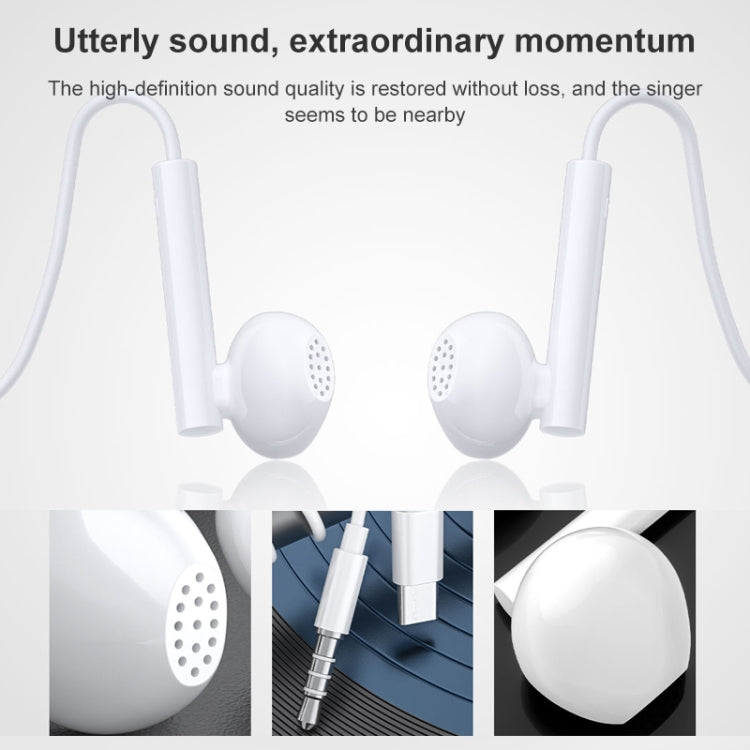 WK YA01 Type-C In-Ear Wired Earphone, Length: 1.2m - Type-C Earphone by WK | Online Shopping UK | buy2fix
