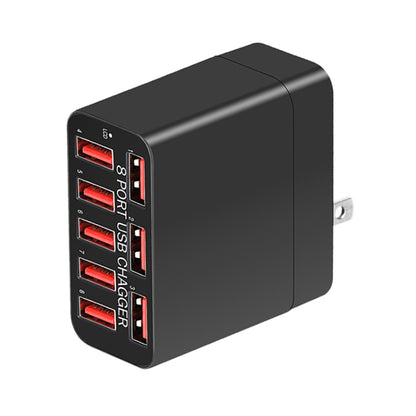 WLX-82 40W Max 8 Ports USB Charger Adapter, US Plug(Black) - USB Charger by buy2fix | Online Shopping UK | buy2fix